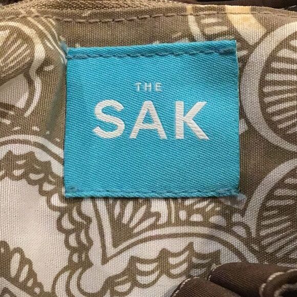 The Sak MISSY Taupe Brown Crochet Woven Faux Leather Single Strap Shoulder Bag - Picture 16 of 16